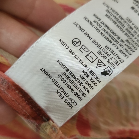 100%Silk Tommy Bahama Sheer Top Coastal Vacation Cruise Lagenlook Career Medium - Picture 7 of 10